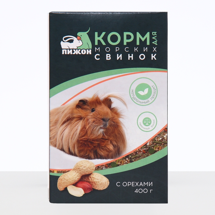 Корм Корм "Пижон" для морских свинок, с орехами, 400 г