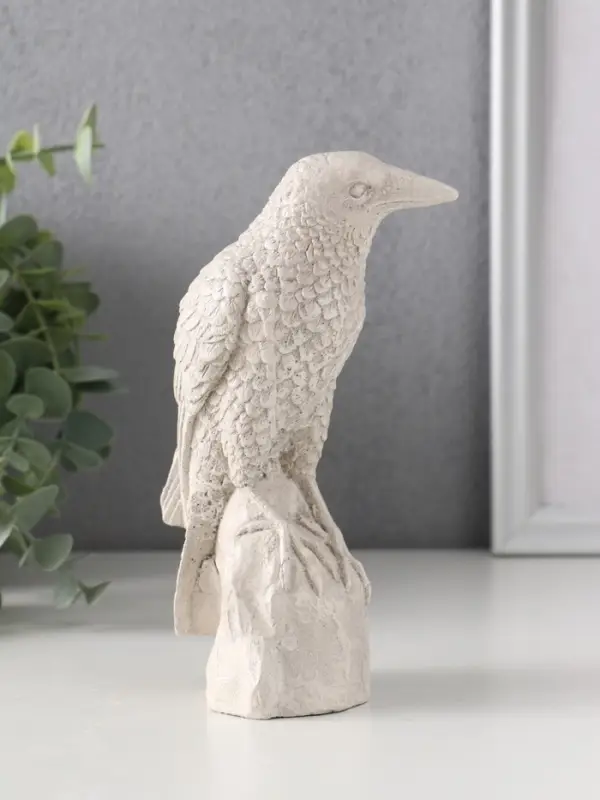 Фигура &laquo;Ворон на камне&raquo;, 15.5&times;5.5&times;10 см, серая