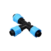 Соединитель Т-образный для капельной ленты, 16 мм &mdash; 16 мм &mdash; 16 мм, пластик, Greengo