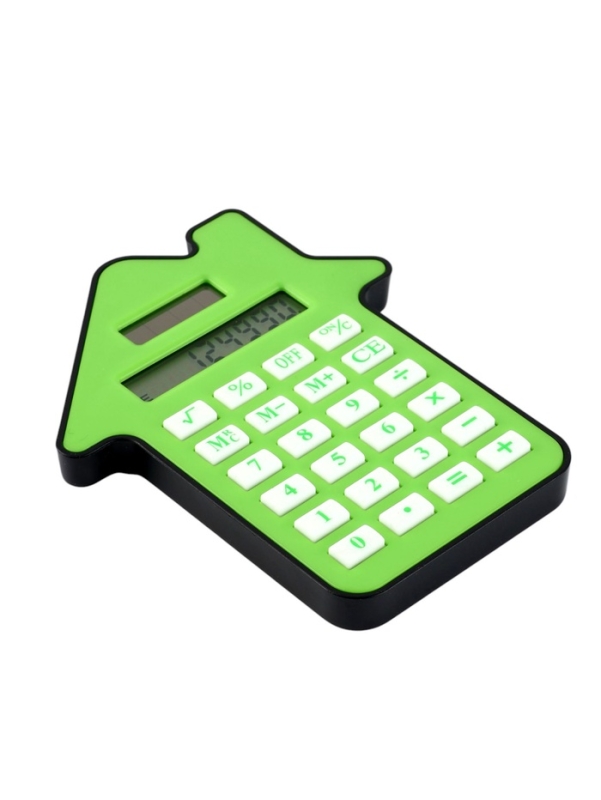 Калькулятор настольный "Домик" 08-разрядный KS-007, зеленый