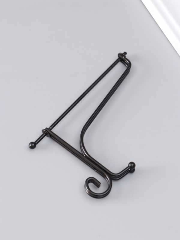 Подставка для тарелок металл 15х9,5 см, чёрная "Узорная" для тарелок d=15-18 см набор 5 шт   1088043