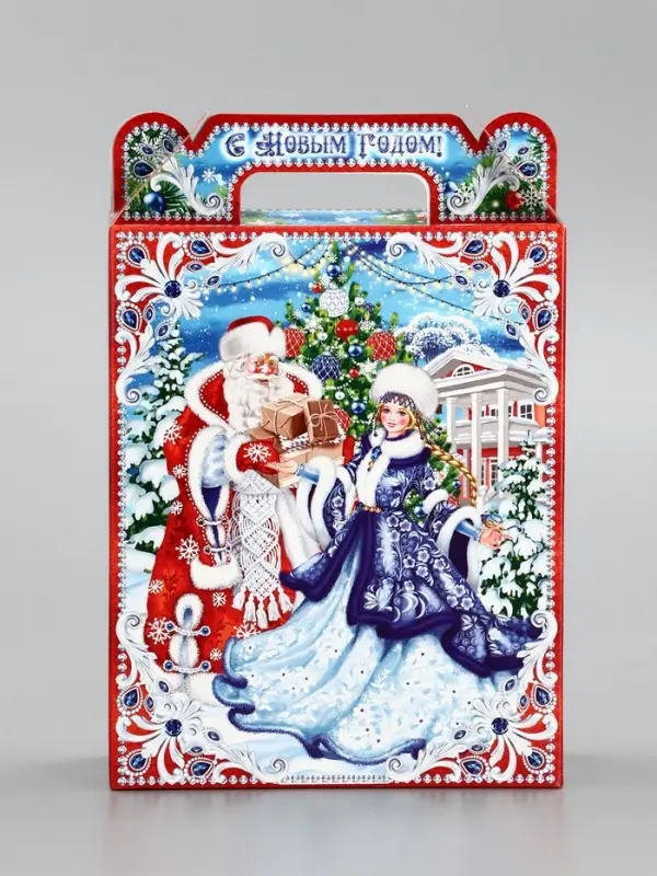 Подарочная коробка новогодняя &laquo;Кремль&raquo;. для сладких подарков, 14&times;6&times;21 см