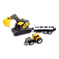 Экскаватор инерционный «Стройка», с прицепом и трактором, МИКС Экскаватор инерционный «Стройка», с прицепом и трактором, МИКС