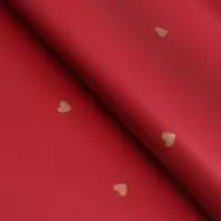 Плёнка в листах для цветов и декора, 58&times;58&plusmn;5% см, &laquo;Сердечки&raquo;, винная, 65 мкм