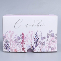 Коробка для капкейков, кондитерская упаковка с окном, 2 ячейки, «Венок», 16 х 10 х 10 см Коробка для капкейков, кондитерская упаковка с окном, 2 ячейки, «Венок», 16 х 10 х 10 см