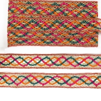 Тесьма цветная с люрексом, 3 см, в рулоне 10 метров Тесьма цветная с люрексом, 3 см, в рулоне 10 метров