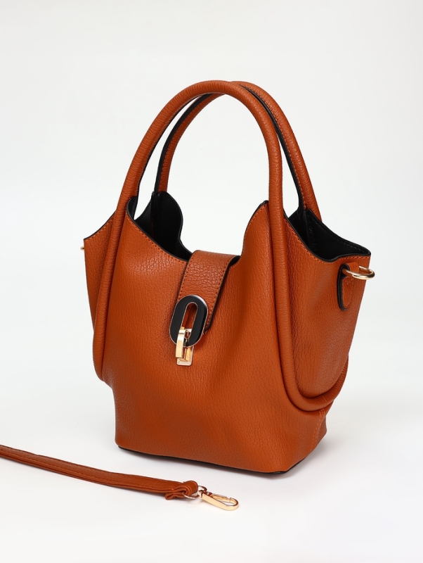 Сумка женская тоут на молнии, цвет рыжий