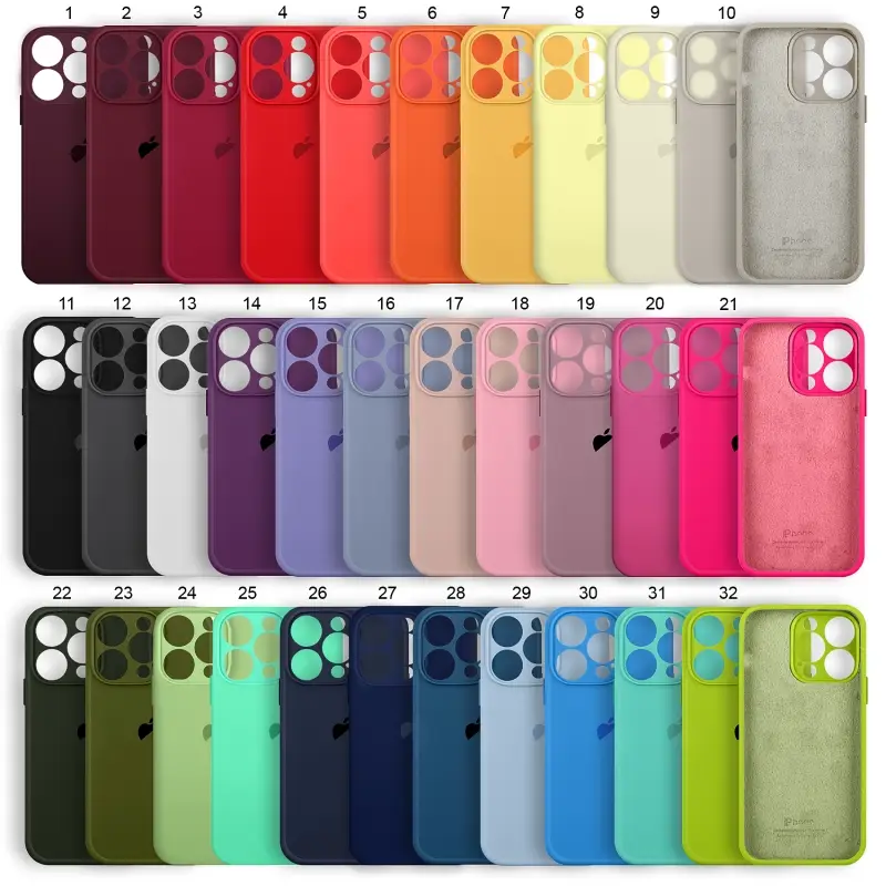 Чехол iPh 14 Pro (6.1) Silicon Сase APL WS (закрытый низ+камера) с лого