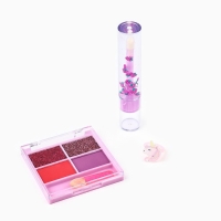 Набор детской косметики с кольцом «Сладкий виноград», тени 4 цв по 1,5 гр, блеск 10 гр, тон прозрачный Набор детской косметики с кольцом «Сладкий виноград», тени 4 цв по 1,5 гр, блеск 10 гр, тон прозрачный