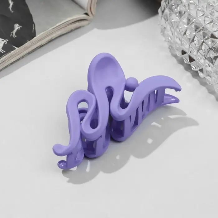 Крабик для волос &laquo;Матовый&raquo;, волна наклон, 7.5 см, МИКС