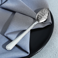 Ложка чайная с гравировкой &laquo;Настоящий мужик&raquo;, на подарочной открытке, 3 х 14 см.