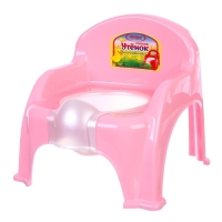 Горшок детский &laquo;Утенок&raquo; светло-розовый / белый 310х295х280мм