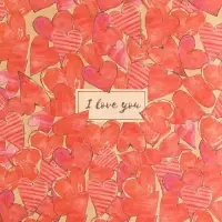Бумага упаковочная крафтовая &laquo;Сердца&raquo;, 50 х 70 см