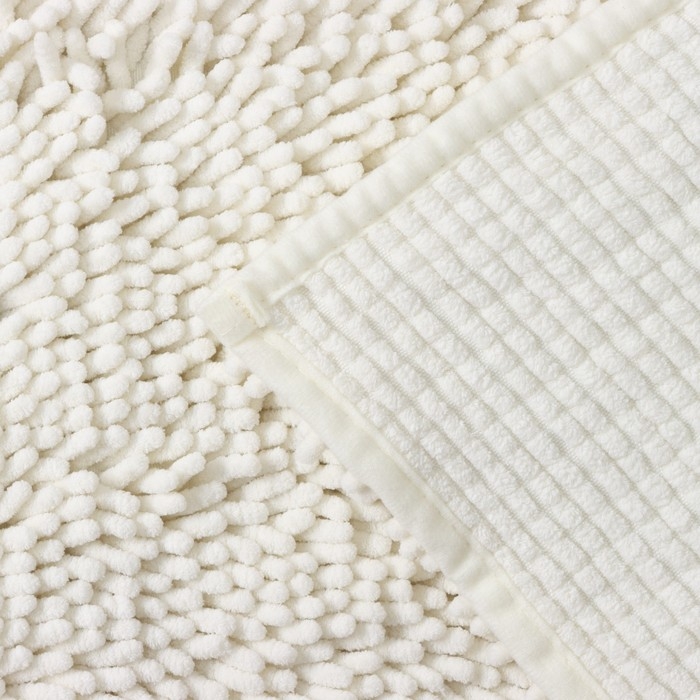 Коврик для дома LaDо́m, букли, плотность 1400 г, 50&times;80 см, цвет белый