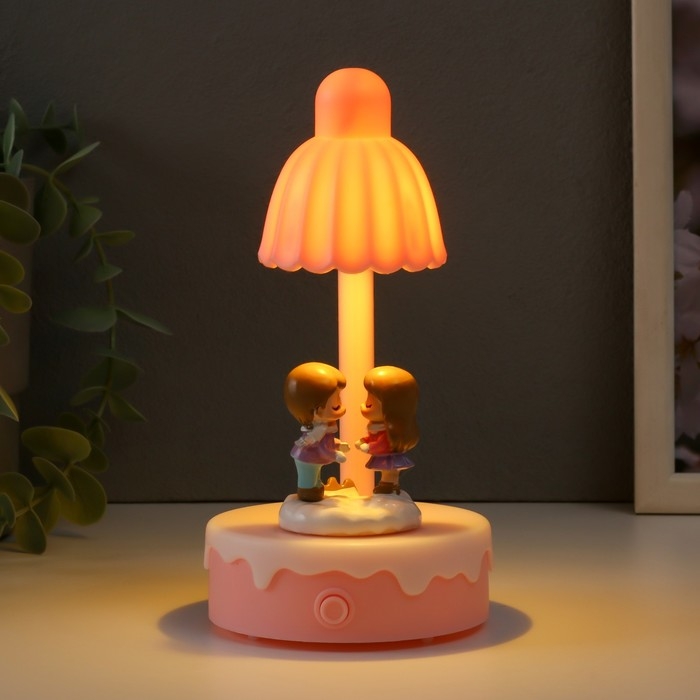 Сувенир пластик свет Сувенир пластик свет "Парочка малышей тянутся друг к другу" МИКС 8х8х16 см