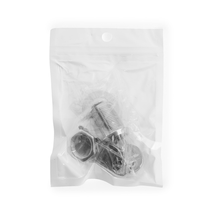 Замок почтовый ТУНДРА LC2, 17х25х50 мм, 2 английских ключа, хром