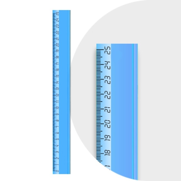 Набор 4 линейки Calligrata "Neon", 15, 20, 25 и 30 см, прозрачная, европодвес, микс