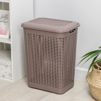 Корзина бельевая с крышкой, 50 л, 42&times;31&times;56 см, цвет МИКС