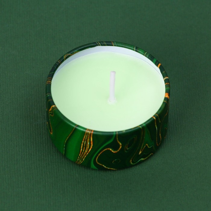 Новогодняя Свеча новогодняя в железной банке &laquo;Новый год: С Новым годом&raquo;, аромат еловые ветки, диам. 4,8 см