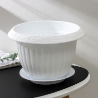 Горшок с поддоном &laquo;Байкал&raquo;, 6 л, белый