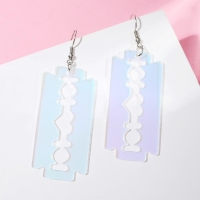 Серьги акрил &laquo;Сияние&raquo; лезвие, цвет голубой