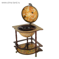 Глобус бар декоративный угловой "Карта Коломбо" 91х53х53 см