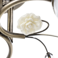 Люстра "Летний цвет" 3х60Вт E27 античная бронза 43х43х25см