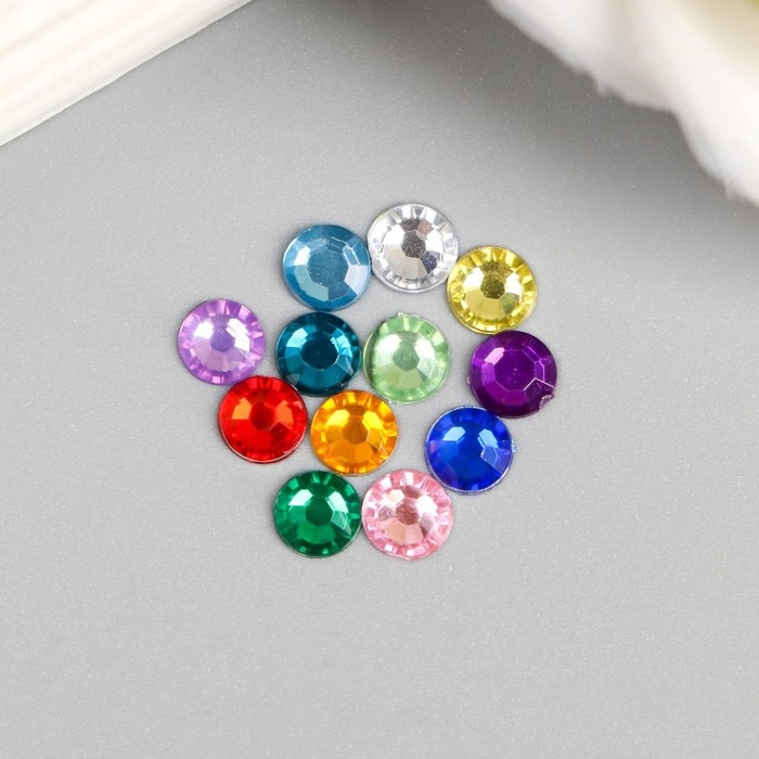 Набор декора для творчества стразы диаметр 0,5 см Набор декора для творчества стразы диаметр 0,5 см "Разноцветные" 12х12,5 см вес - 14 грамм