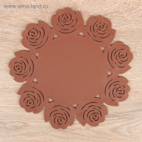 Подставка под горячее &laquo;Летний домик&raquo;, d=19 см, цвет фиолетовый