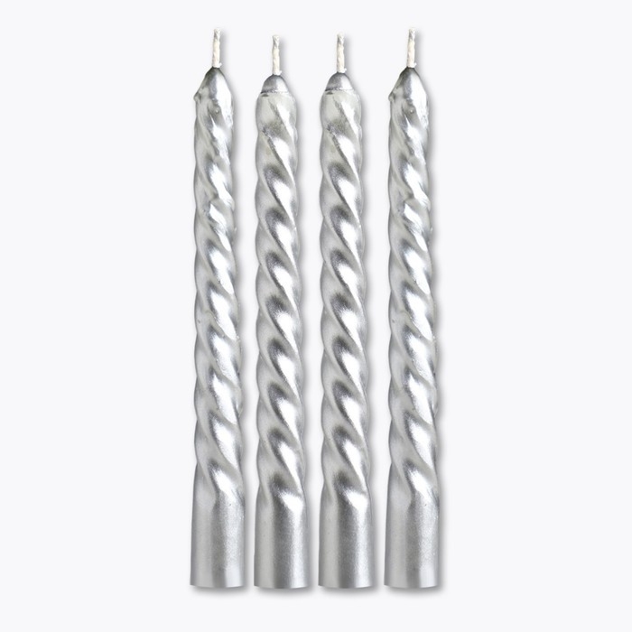 Свечи витые новогодняе &laquo;Новый год: Поверь в мечту&raquo;, 4 шт, 6,8 х 1