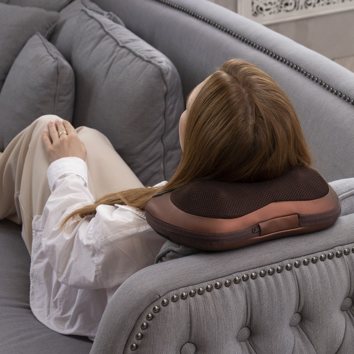 Массажёр для шеи Luazon LEM-26, 25 Вт, ИК-подогрев, 220/12 В Массажёр для шеи Luazon LEM-26, 25 Вт, ИК-подогрев, 220/12 В