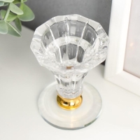 Подсвечник стекло на 1 свечу "Вазон" 7х5,5х5,5 см Подсвечник стекло на 1 свечу "Вазон" 7х5,5х5,5 см