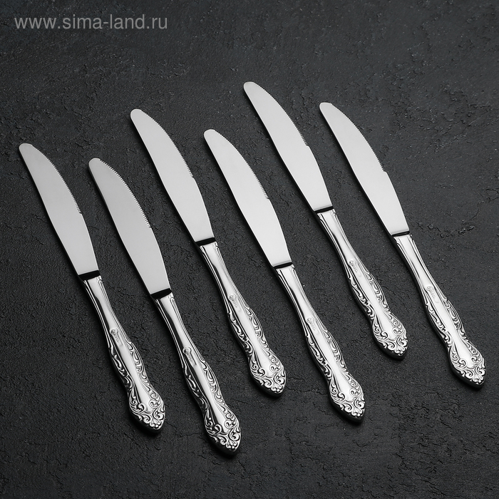 Набор столовых приборов &laquo;Славянка&raquo;, 24 предмета, декоративная коробка, цвет серебряный