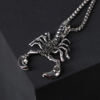 Кулон-амулет «Помпеи» скорпион, цвет чернёное серебро, 70 см Кулон-амулет «Помпеи» скорпион, цвет чернёное серебро, 70 см