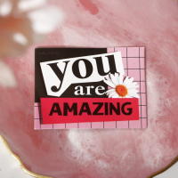 Подарочный набор &laquo;Не бойся быть ярче&raquo;, маска для сна, термостакан, спонж 2 шт, открытка