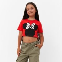 Футболка детская укороченная &laquo;ММ&raquo; Минни Маус, цвет красный