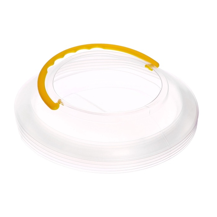 Стакан для кистей складной d=8,5 см, с губкой, прозрачный с ручкой