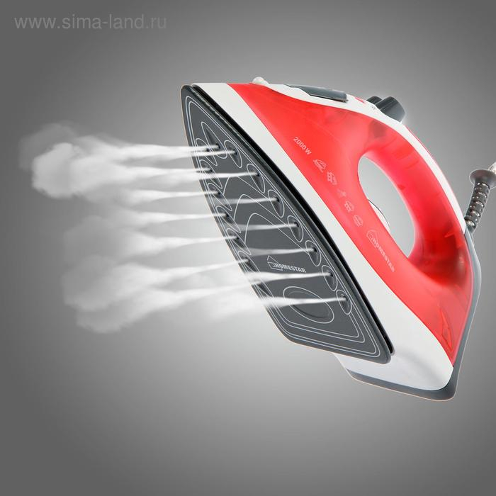 Утюг HOMESTAR HS-4003, 2000 Вт, керамическая подошва, 200 мл, бело-красный Утюг HOMESTAR HS-4003, 2000 Вт, керамическая подошва, 200 мл, бело-красный