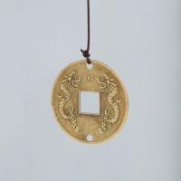 Музыка ветра металл "Дракон и монета" 3 колокольчика 30 см Музыка ветра металл "Дракон и монета" 3 колокольчика 30 см