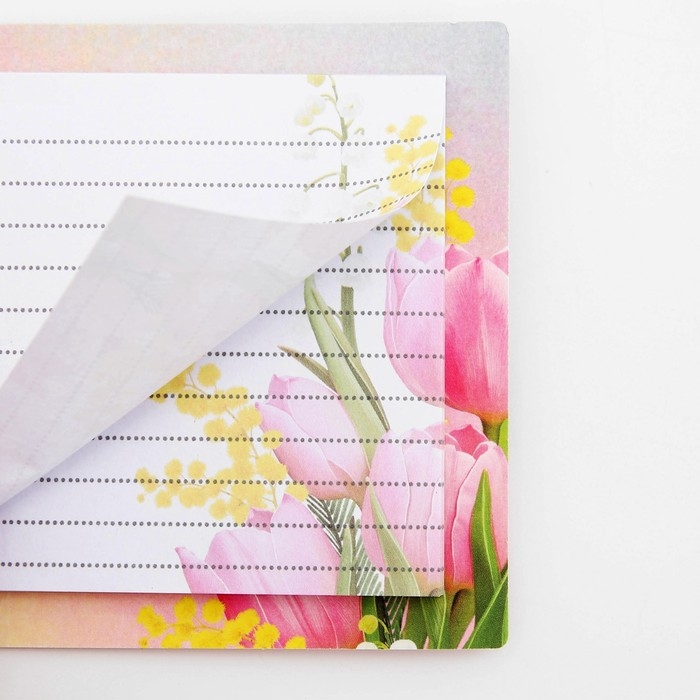 Подарочный набор в открытке &laquo;8 Марта&raquo;, стикеры 4х20 л, отрывной блок 30 л.