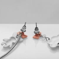 Серьги ассорти &laquo;Заяц&raquo; с облачком, цветные в серебре