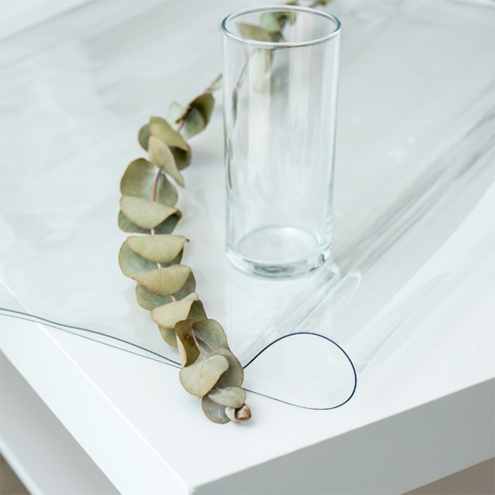 Термоскатерть без основы Доляна &laquo;Жидкое стекло&raquo;, ширина 120 см, общая толщина 0,8 мм, рулон 80 м