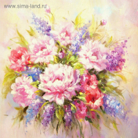 Картина на подрамнике "Акварель. Букет" 40*40 см Картина на подрамнике "Акварель. Букет" 40*40 см