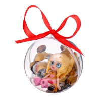 Новогодний шар &laquo;Игрушка-сюрприз&raquo;, на ленте, с куклой