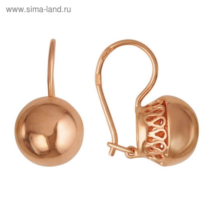 Серьги «Шар» классический, позолота Серьги «Шар» классический, позолота