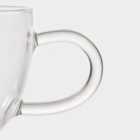 Чайная пара стеклянная Magistro &laquo;Невесомость&raquo;, 2 предмета: чашка 200 мл, блюдце d=11 см