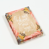 &laquo;Коробка для конфет, 12 шт, 19 х 15 х 3,5 см, крафт цветы&raquo;