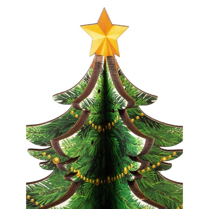 Модель из дерева &laquo;Ёлка сборная. Новогодние украшения&raquo;