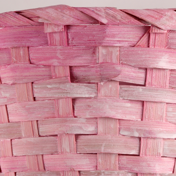 Корзина плетеная, D20х10хH33см, розовый, бамбук Корзина плетеная, D20х10хH33см, розовый, бамбук