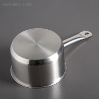 Ковш «Общепит», 2,6 л, d=18 см, h=11 см, металлическая крышка, с теплораспределительным слоем, индукция Ковш «Общепит», 2,6 л, d=18 см, h=11 см, металлическая крышка, с теплораспределительным слоем, индукция